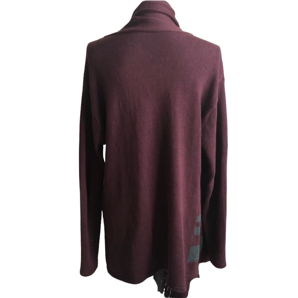 Cabi Port Fringe Sweater Cardigan L EUC - Picture 5 of 6